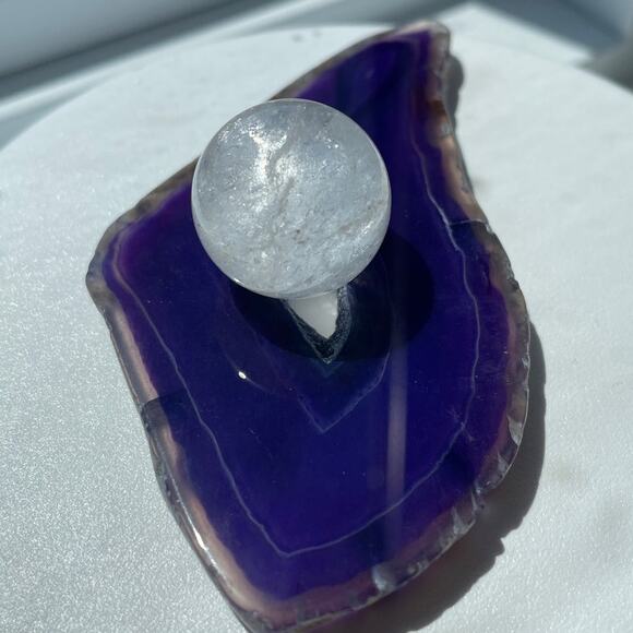 Pretty Clear Quartz Sphere - Picture 1 of 8